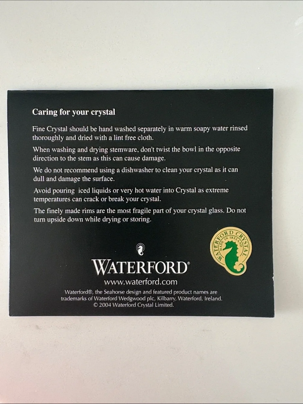 Waterford crystal ring